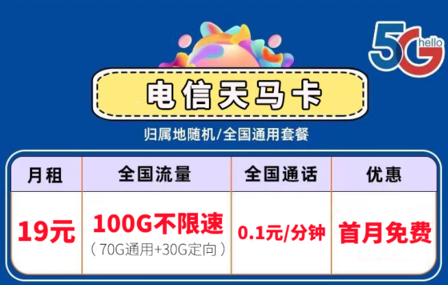 流量卡套餐中的激活和首沖分別是？電信流量卡套餐推薦5G通用19元100G不限速