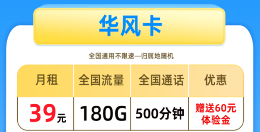 電信華風(fēng)卡月租39元=150G通用+30G定向+500分語(yǔ)音|電信春鈺卡39元=150G全國(guó)流量+500分語(yǔ)音