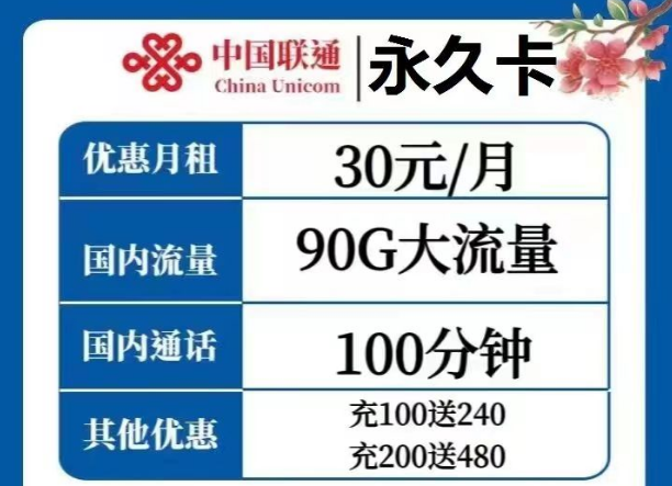 選擇哪種流量卡才是最優(yōu)？聯(lián)通永久卡30元、天慶卡19元月租|純通用流量+語音通話