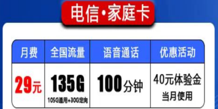 流量卡中的頂級(jí)配置|電信29元家庭卡105G通用+100分鐘|39元萬(wàn)福卡200G流量+600分鐘語(yǔ)音