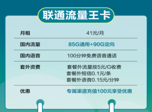 聯(lián)通大流量上網(wǎng)卡！超劃算超優(yōu)惠！流量+語(yǔ)音優(yōu)享套餐！