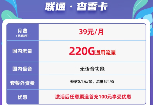 聯(lián)通杳香卡好用嗎？200G以上的大流量卡有推薦嗎？